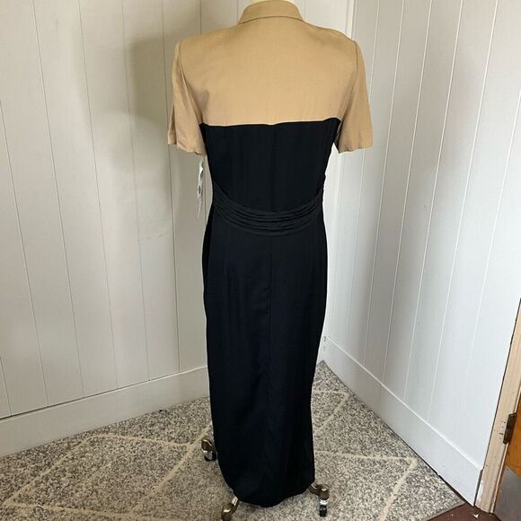 VTG 80s S.L. Fashions Size 12 Petites Statement Leopard Print Button Down Dress - Picture 8 of 16